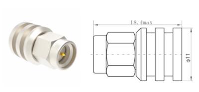 China 2 Watt Power 50Ohm SMA Male RF Coax Load/Termination DC-18GHz Cylindrical Resistor for sale