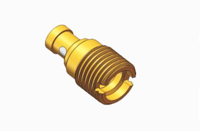 China SMP Male Brass Bulkhead RF Connector Limited Detent And Available In Bulk for sale