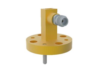 China WR12 BJ740 To 1.0mm Female Waveguide To Coax Adapter 60GHz~90GHz Right Angle Te koop