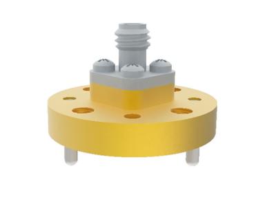 中国 60GHz~90GHz WR12 BJ740 To 1.0mm Female Waveguide To Coax Adapter End Launch 販売のため