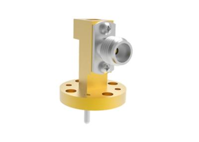 China WR14 BJ620 To 1.85mm Female Right Angle Waveguide To Coax Adapter 49.8GHz~70GHz Te koop