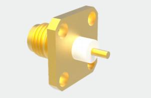 Chine Connecteur coaxial RF à 4 trous en laiton féminin SMA à vendre