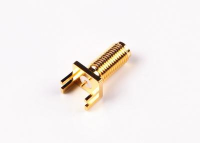 China Gold überzogener Stempel PWB-Berg SMA Koaxialstecker Rfs Connectors/SMA zu verkaufen