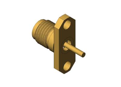 China furos fêmeas de 2.92mm os 2 flangeiam bronze do conector do RF à venda