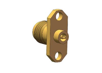 China Conector RF en miniatura de 2,4 mm hembra chapado en oro de latón en venta