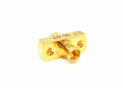 China Gold Plated Male SMP RF Coaxial Connector 40GHz Frequency 2 Holes Flange Mount for sale