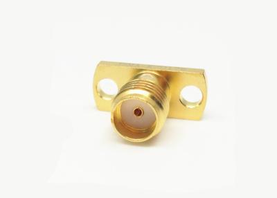 China SMA Female 2 Holes Flange Mount RF Coaxial Connectors for sale