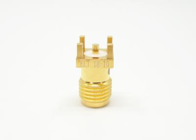 China Conector de conector femenino SMA de 1.13Nm para montaje de borde de PCB en venta