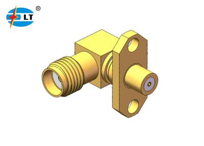 China 50 Ohm SMA Fêmea Jack Conector Flange Mount Ângulo direito com receptáculo à venda