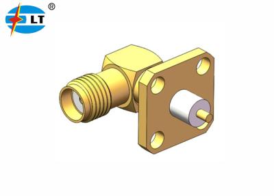 China 50 Ohm Placado em Ouro Conector SMA 4 Otros Conector de Recipiente SMA Flange à venda