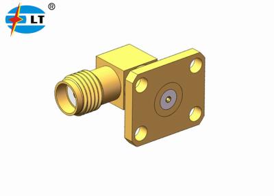 China 50Ohm 4 Holes SMA RF Connector Female Jack SMA Flange Mount Connector for sale