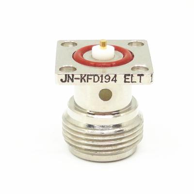 China DC~11GHz 4 Holes Flange RF N Connector Nickelplated Te koop