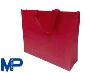 China Nonwoven Fabric Traveling durable washable red Custom Printed Shopping Bags for sale