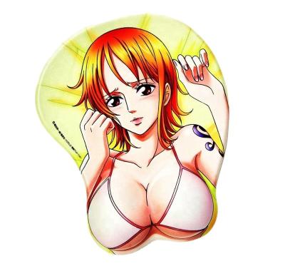 China With Hot Sale Promotion Wrist Rest Anti Sublimation 3d Printing Fabric Anti Slip Silica Gel Wrist Rest Custom Mouse Pad for sale