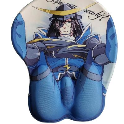 China 3d Printing PASSIONATE Fabric Sublimation Man Muscle Chest Anti Slip Silica Gel Custom Wrist Rest Mouse Pad for sale