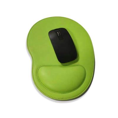 China Comfortable Custom Ergonomic PU Leather Mouse Pad With Wrist Support for sale