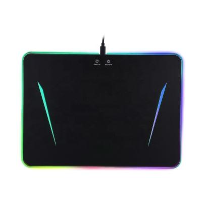 China Durable Luminous Hard Mouse Pad RGB Gaming Mouse Pad Can Customize Luminous Logo for sale