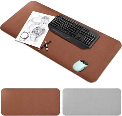 China Amazon Viable Hot Sale Double Sided Multifunctional Leather Office Writing Mat Mouse Pad for sale