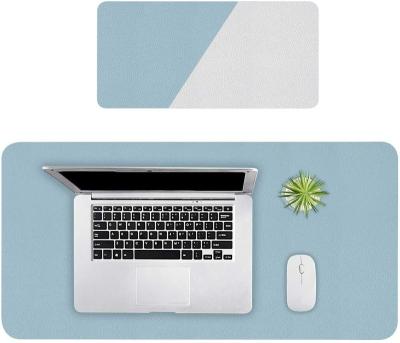 China Multifunctional Double-Sided Leather Writing Protective Office Desk Pad Mouse Pad Durable Waterproof Blotter Pad for sale