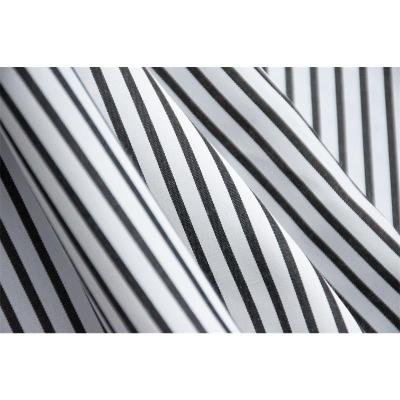 China SOFT FINISH INGENUITY striping woven yarn dye textile fabrics dacron poplin stripe fabric for sale