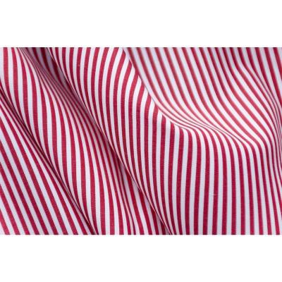 China SOFT FINISH Health And Safety Striping Organic Cotton Poplin Stripe Fabric For Bed Sheet for sale