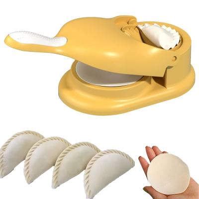 China 2023 Sustainable Household Maker, Automatic Dumpling 2 in 1 Dumpling Maker, Dumpling Skin Mold Dough Press Maker for sale