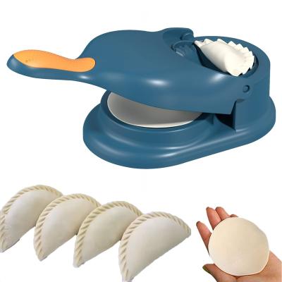 China 2 in 1 Viable Dumpling Maker Kitchen Dumpling Making Tool Pressing Dumpling Skin Wrapping Mold Dough Press Maker for sale