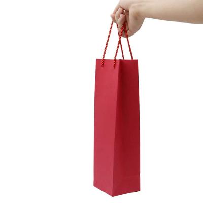 China Recyclable Paper Carrier Bags Wine Packaging Eco Bag Wine Bag Cheap Special Gift for sale