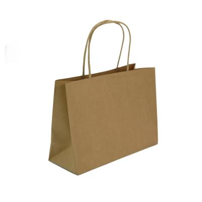 China Recyclable China Supplier Stocked Recycled Cheap Brown Kraft Paper Bag for sale