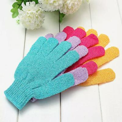 China EXFOLIATING hemp bamboo body scrubs silk exfoliating glove in bath sponges&scrubbers for sale