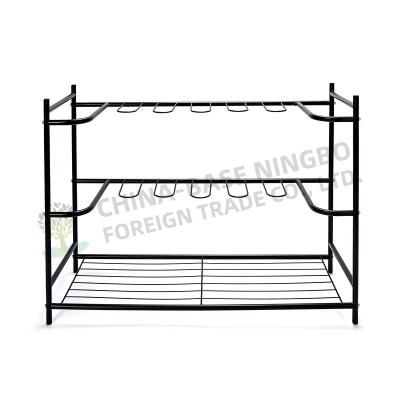 China Industrial 3 Tier Boots Storage Metal Shoes Rack For Entryway for sale