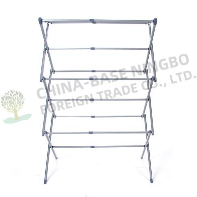 China Traditional Lightweight Portable Clothes Drying Rack Hanger Rack Laundry Drying Rack Aluminum Towels Hanger For Bathroom for sale