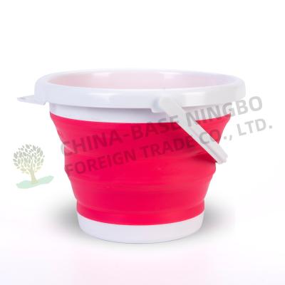 China Wholesale 5L Viable Collapsible Square Silicone Collapsible Water Bucket For Car Wash Fishing Beach Bathroom Kitchen for sale