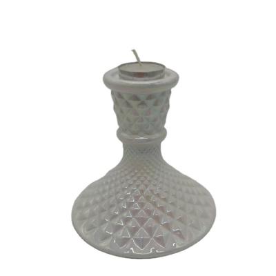 China 2021 hot sale home decoration left candle sticker holder candle holder candle holder glass tealight for sale