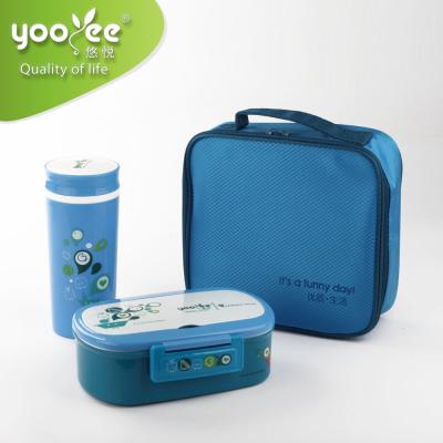 China Newest Microwavable Reusable Lunch Bag With Leakproof Lunch Box And Water Bottle Set for sale