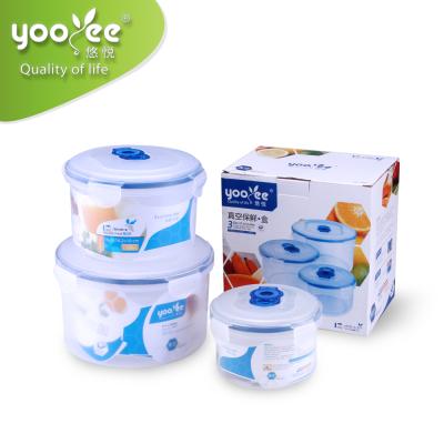 China 3pcs/Set Microwavable Click Lock Food Storage Containers for sale