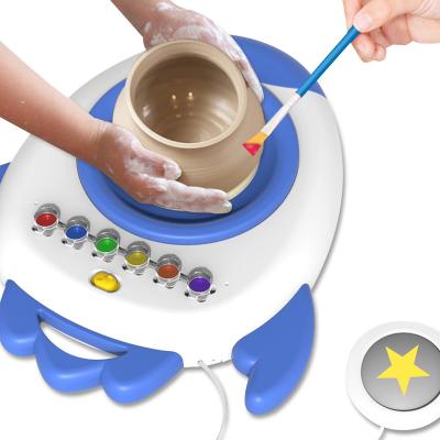 China Other DIY Ttoys Supplies Kids Electric Rocket Pottery Machine Set Art Handmade Craft DIY Painting Ceramic Toys for sale