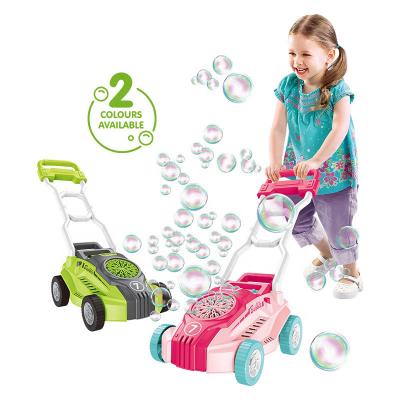 China Wholesale Hot Small Plastic Bubble Machine Plastic Blower Machine Battery Operated Summer Sale Kids Bubbles Lawn Mower Toys for sale