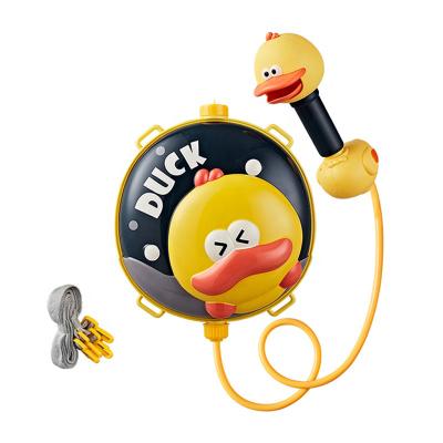 China Kids Outdoor Game New Design Long Range Water Spray Summer Toys Cartoon Duck Backpack Water Gun Toy For Children 30 x 6 x 35 (cm) for sale