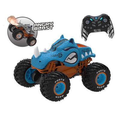 China 360 Degree Rotate Rotations Holding Ride Jet Cartoon Rhinoceros Vehicle 2.4G RC Car Toys Remote Control Stunt Car for sale