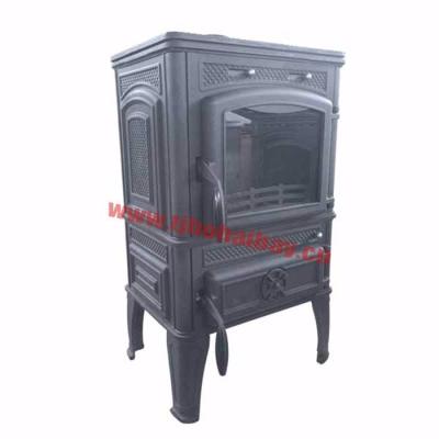 China BHB Modern Matte Black Paint Cast Iron Wood Burning Stove for sale