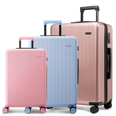 China High Quality Fashionable ONEBOX PC Luggage Vertical Stripe Trolley Case ONEBOX PC675 for sale