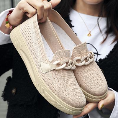 China Fashion trend women's shoes 2023 simple women's shoes comfortable flight-woven mother's shoes new foreign trade women's shoes for sale