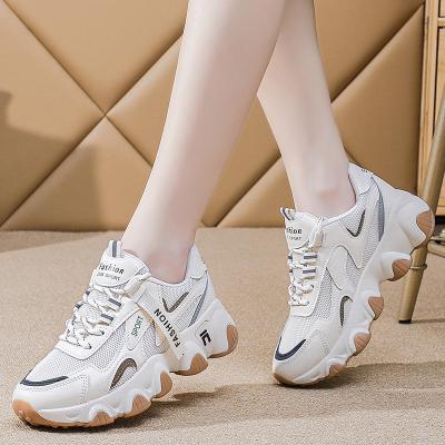 China Fashion trend spring 2023 breathable new dad shoes single thick running women's shoes Central Institute of Statistics Korean women's sports children's sports shoes for sale