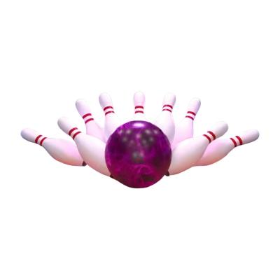 China Entertainment White 10 Pin Bowling Flat Bottom for Stability and Easy Arranging for sale