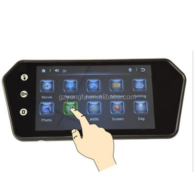 China RGB Touch Screen 7 Inch Car Rear View Mirror Monitor Parking Reverse View Mirror MP5 BTUSB SD Input Monitor For All Car To Do for sale