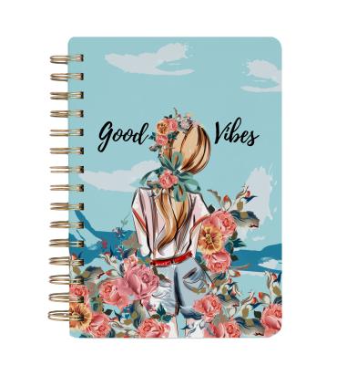 China Shenzhen Holi Bulk Custom Eco-friendly Paper Cheap Notebook PP Cover Custom Notebook A5 Print Spiral Journal For Girls for sale