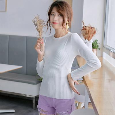 China Anti-pilling 2019 NEW Warm Sweater 50% Viscose 22% 28% Nylon Polyester Yarn Knitted Pullovers Female Sweater for sale