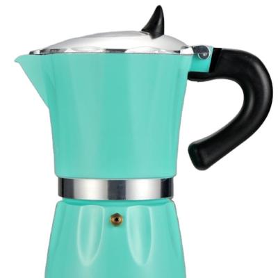 China Eco-friendly Espresso Coffee Maker 6 Cup Stovetop Coffee Maker Aluminum Moka Pot for sale