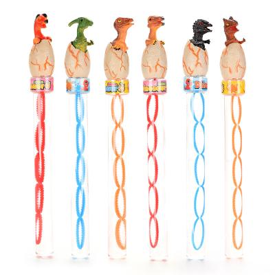 China Safe and healthy products. Wholesale Dinosaur Bubble Model Toy Cheaper Soap Bubble Toy Mini Bubble Wand 34cm Cartoon Kids BSCI Labor Inspection for sale